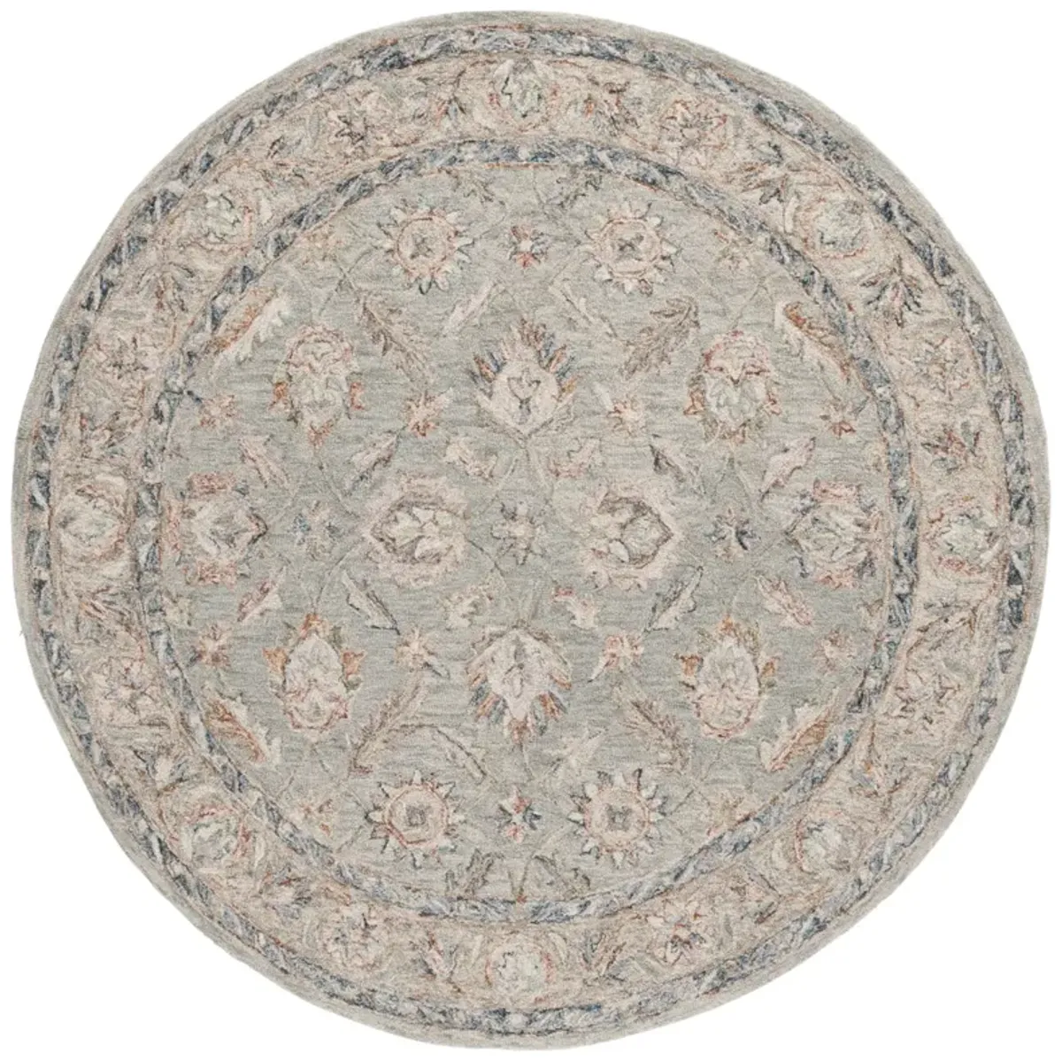 METRO 754 GREY  6' x 6' Round Round Rug