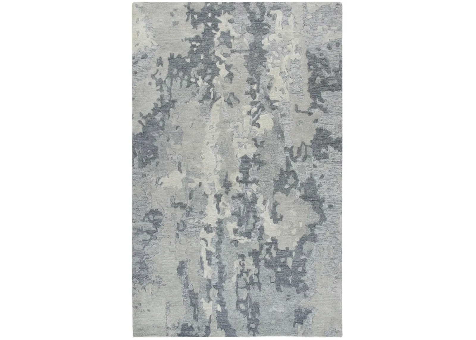 Vogue Gray Abstract Wool 8' x 10' Rectangle Rug