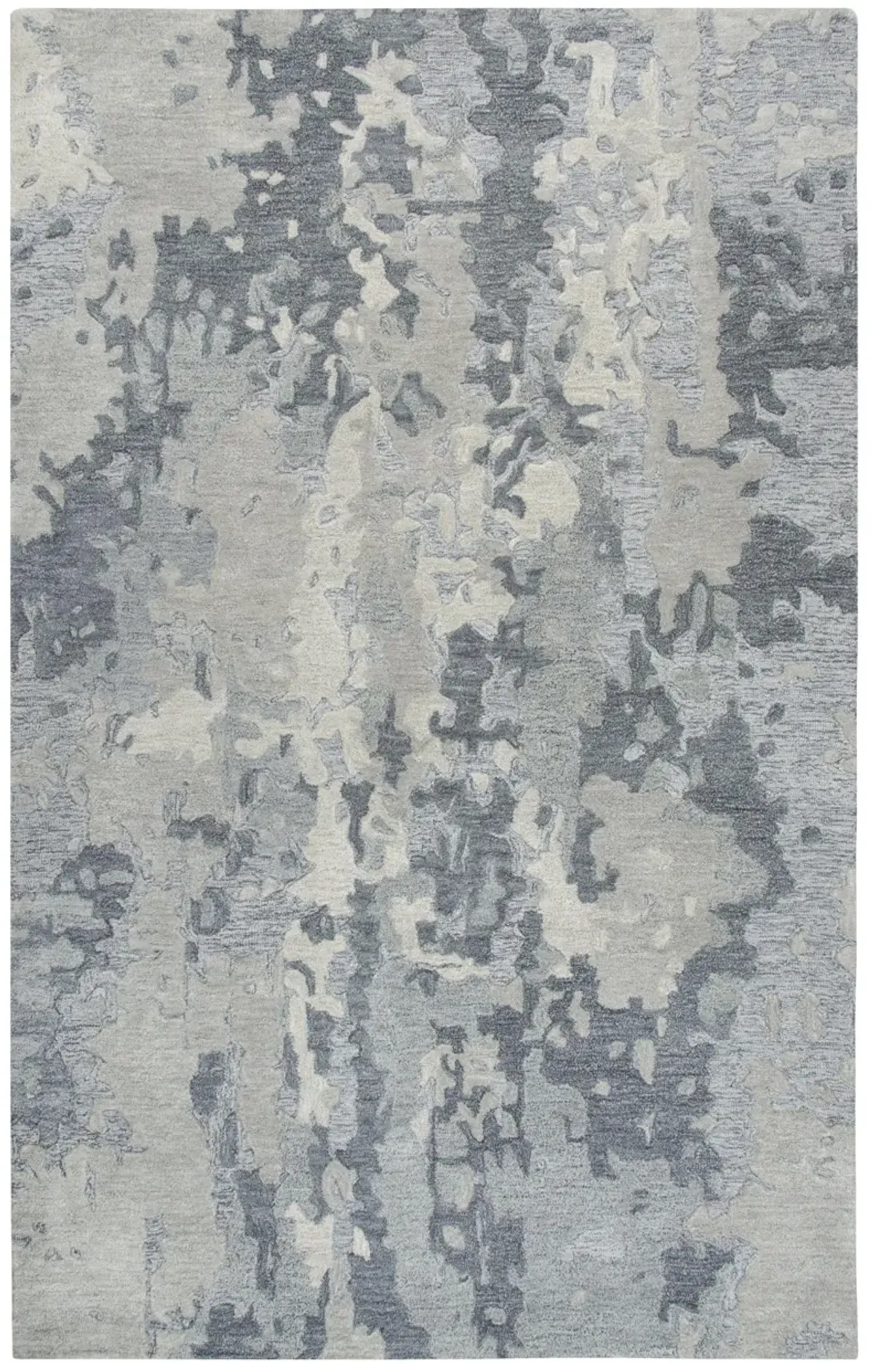 Vogue Gray Abstract Wool 8' x 10' Rectangle Rug