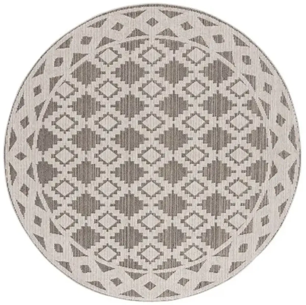 GLOBAL 208 Beige 6'-7' X 6'-7' Round Round Rug