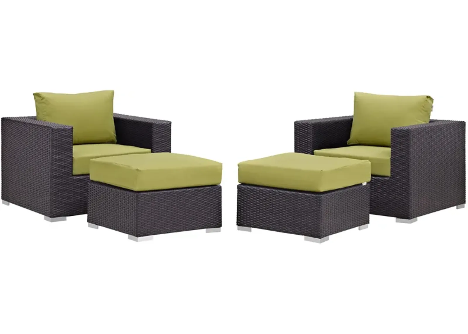 Convene 4 Piece Outdoor Patio Sectional Set