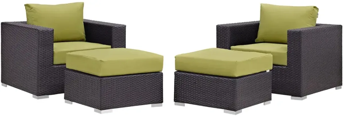 Convene 4 Piece Outdoor Patio Sectional Set