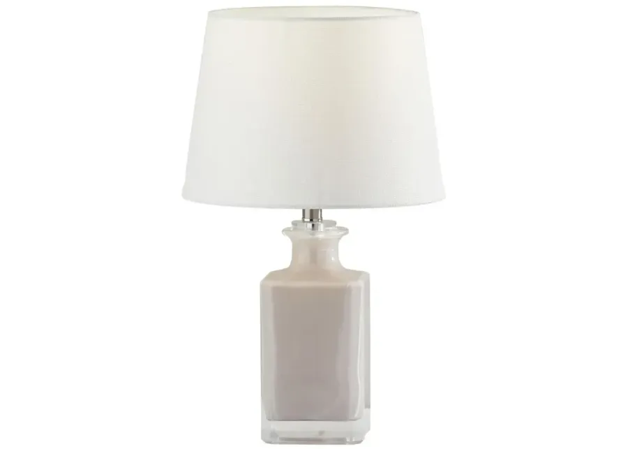 Glass Table Lamp- Marble Shade