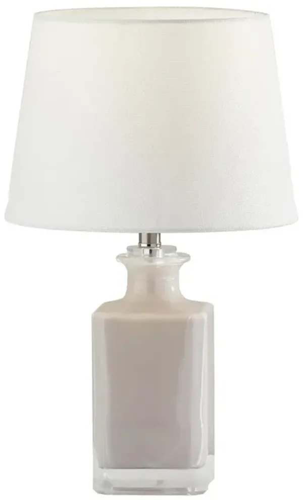 Glass Table Lamp- Marble Shade