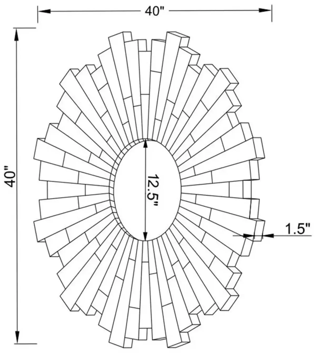 Danika Sunburst Circular Mirror Silver