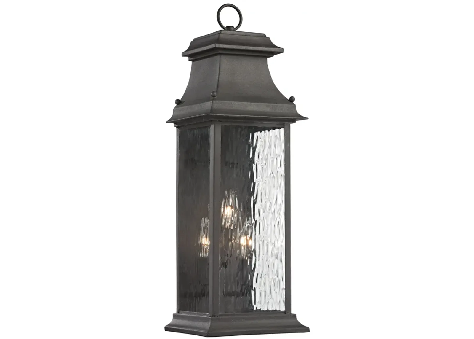 Forged Provincial 23" High 3-Light Outdoor Sconce - Charcoal