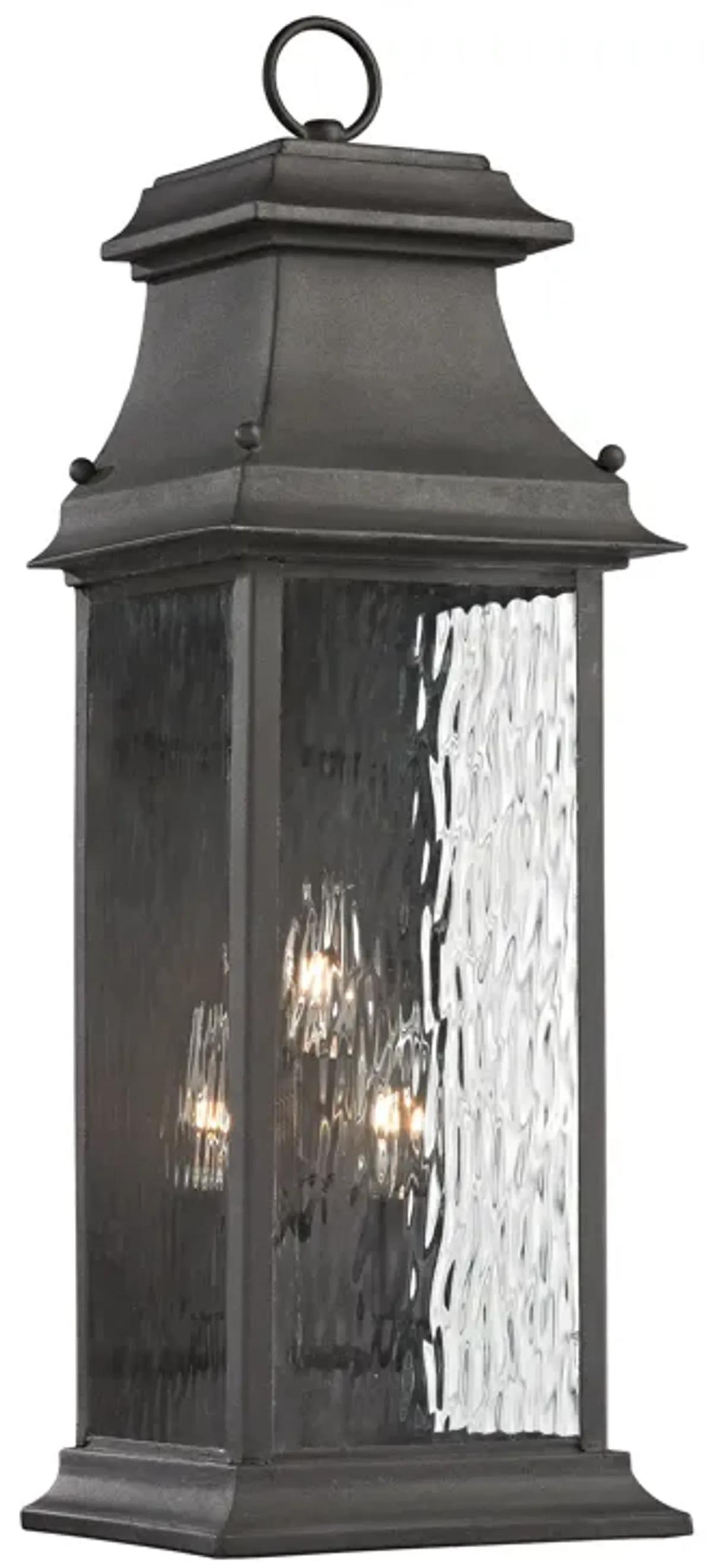 Forged Provincial 23" High 3-Light Outdoor Sconce - Charcoal