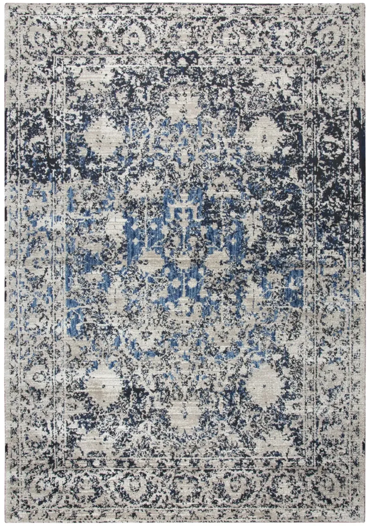 Panache Taupe/Blue Oriental Distress Polypropylene 9'10" x 12'6" Rectangle Rug