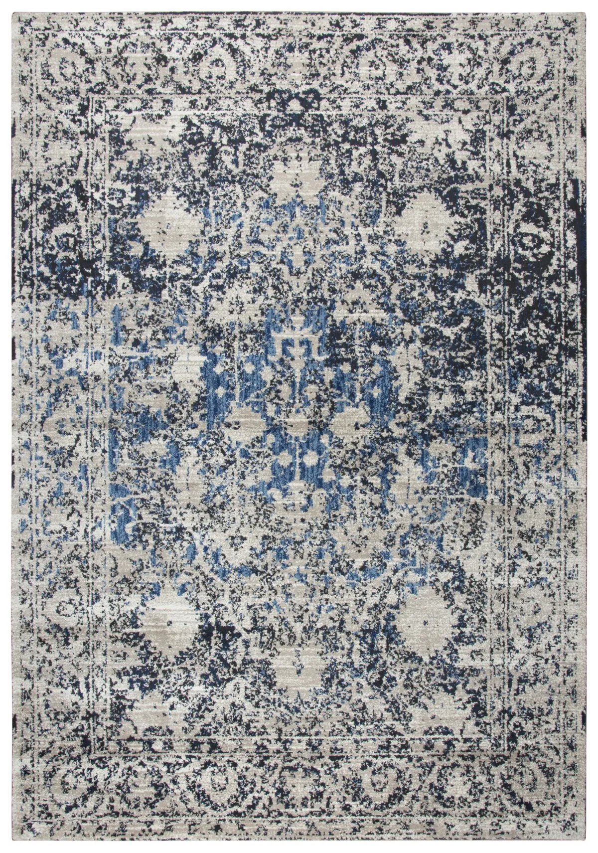 Panache Taupe/Blue Oriental Distress Polypropylene 9'10" x 12'6" Rectangle Rug