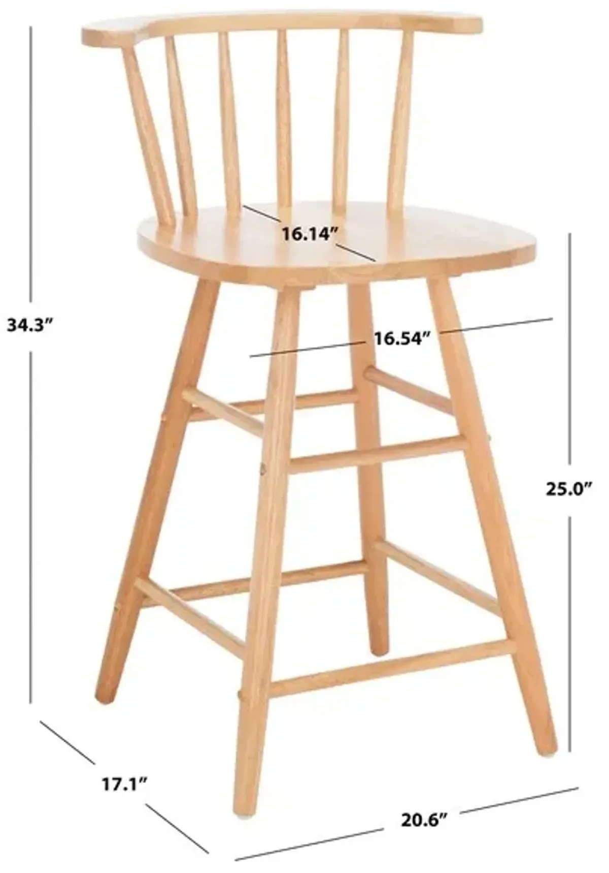 JAY WOOD COUNTER STOOL