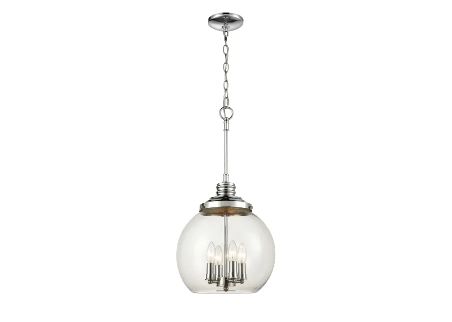 Chandra 13" Wide 4-Light Pendant - Polished Chrome