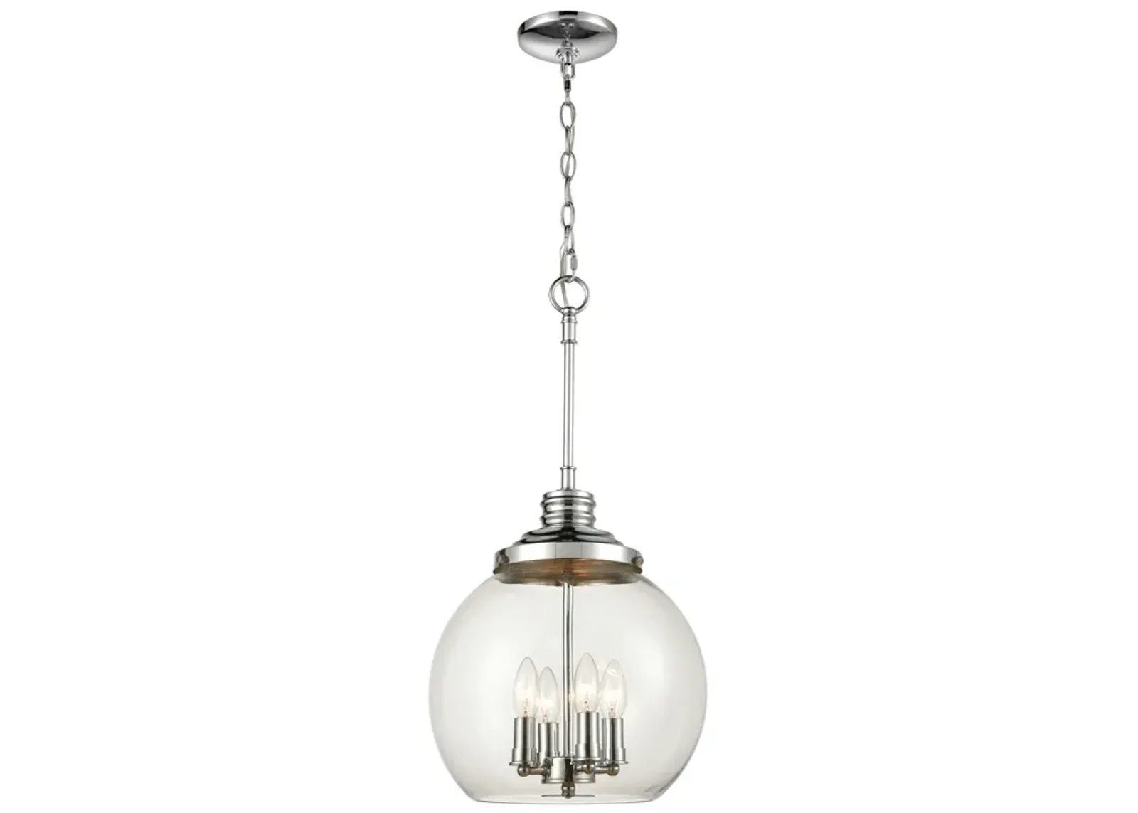 Chandra 13" Wide 4-Light Pendant - Polished Chrome