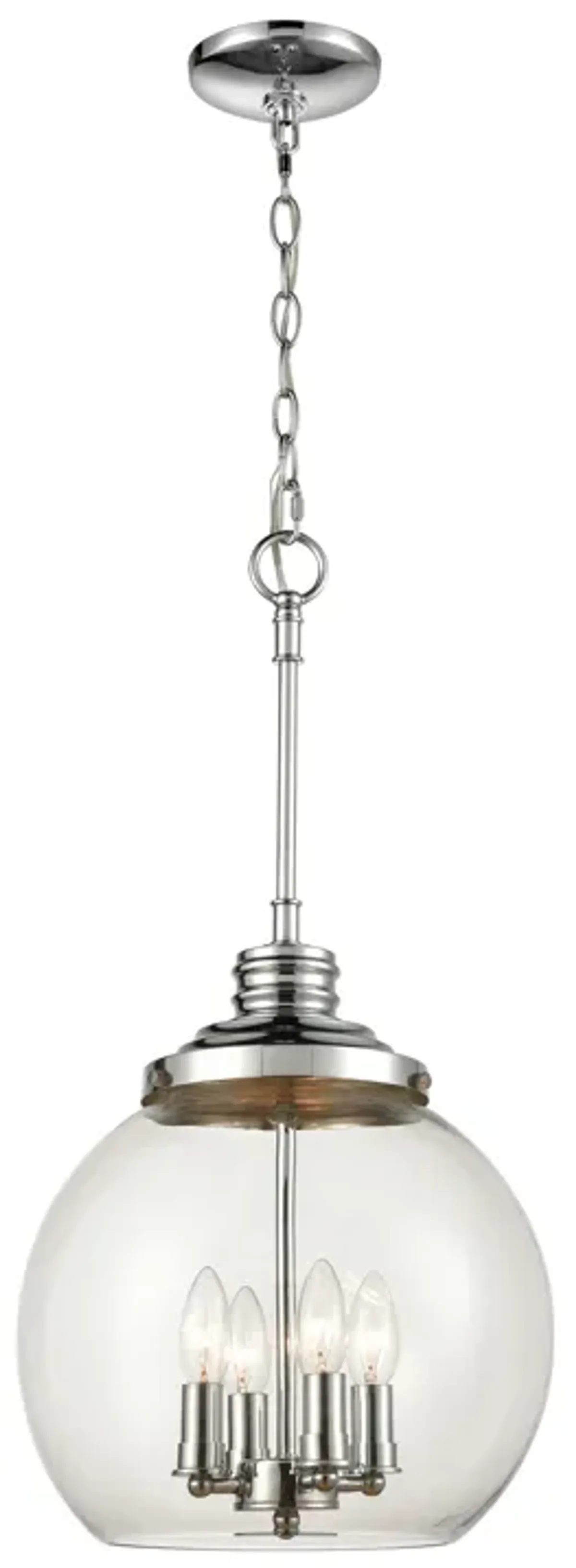 Chandra 13" Wide 4-Light Pendant - Polished Chrome