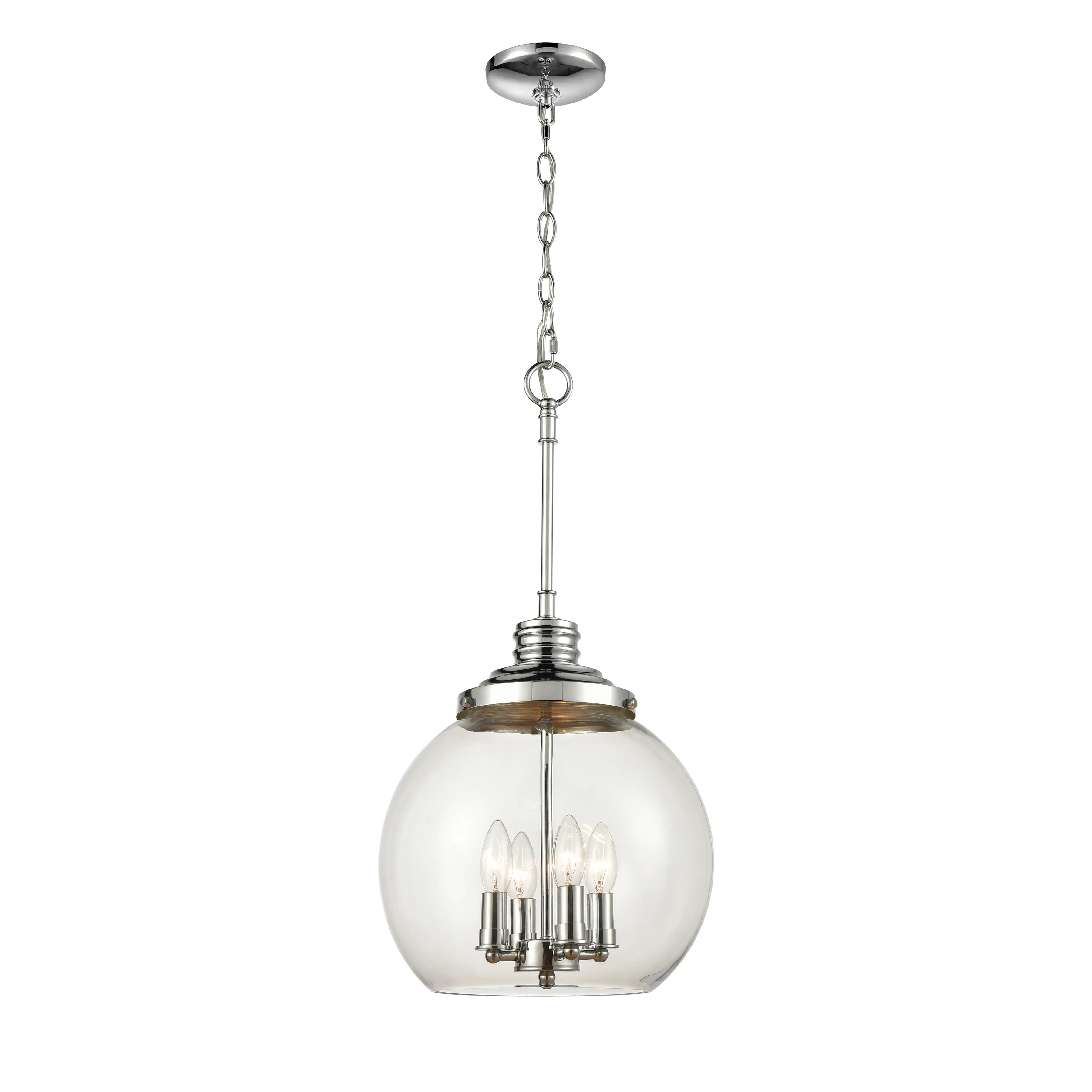 Chandra 13" Wide 4-Light Pendant - Polished Chrome