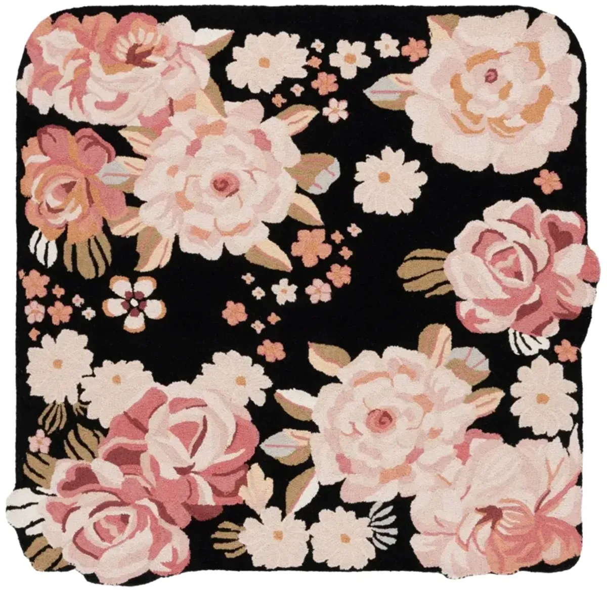 JARDIN 737 BLACK  6' x 6' Square Square Rug