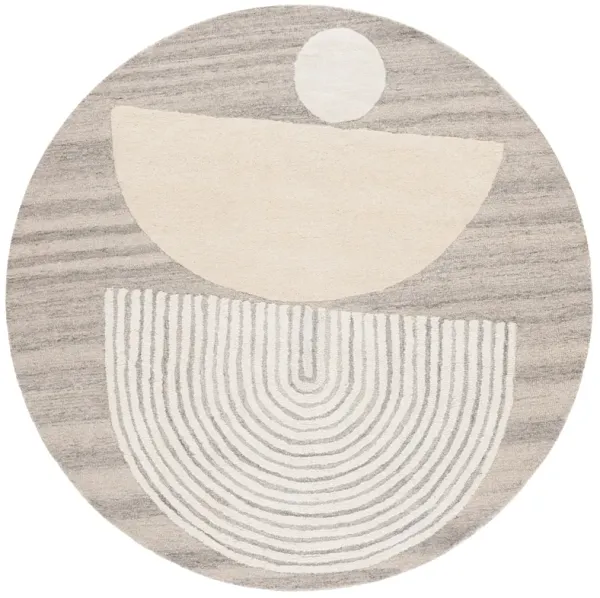 EBONY Hand Tufted 6' x 6' Round area rug