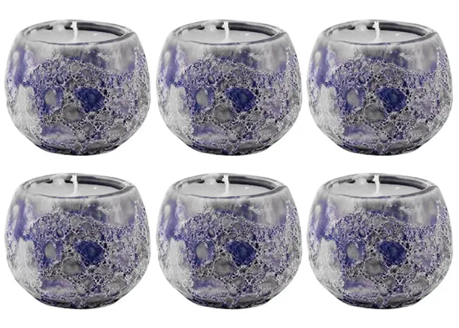 Varanasi 1.75-inch Votives in Blue (Set of 6)