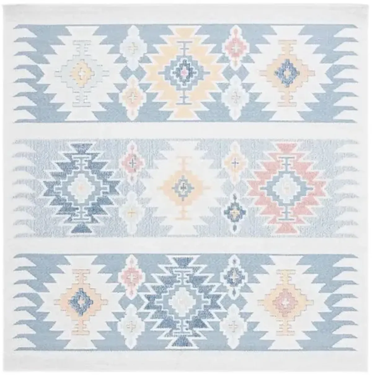 SARASOTA 114 Blue  6'-7' X 6'-7' Square Square Rug