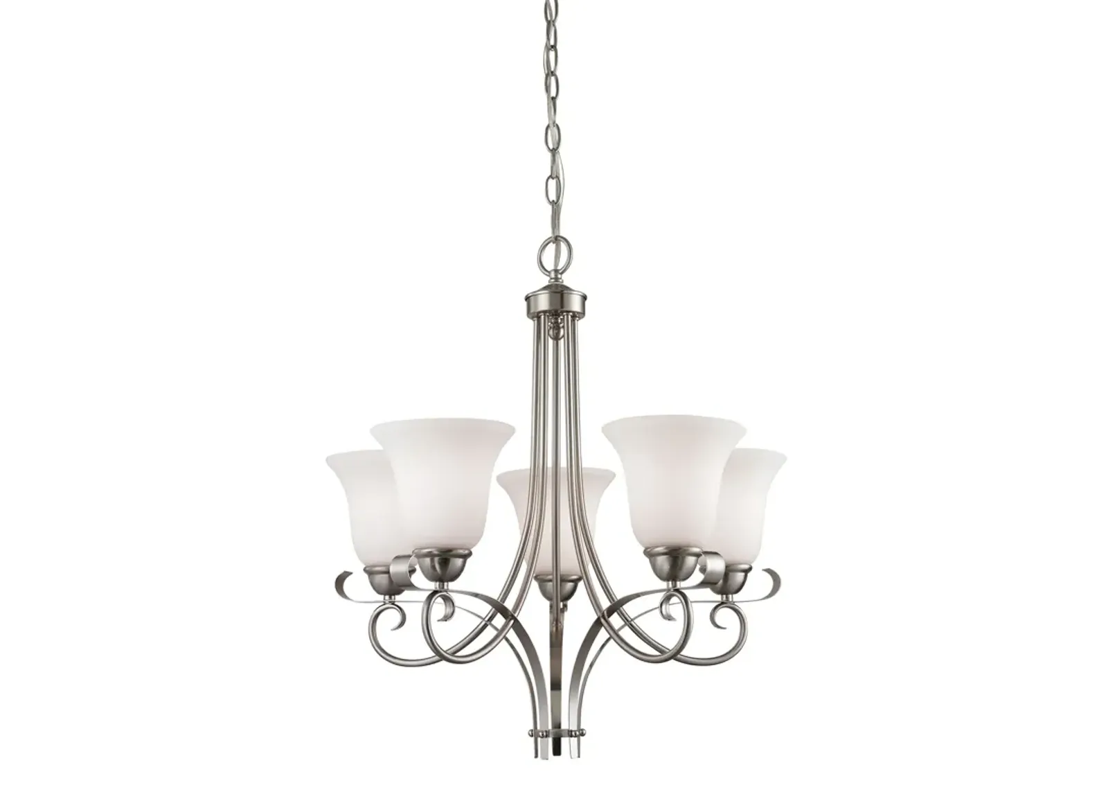 Brighton 22" Wide 5-Light Chandelier - Brushed Nickel