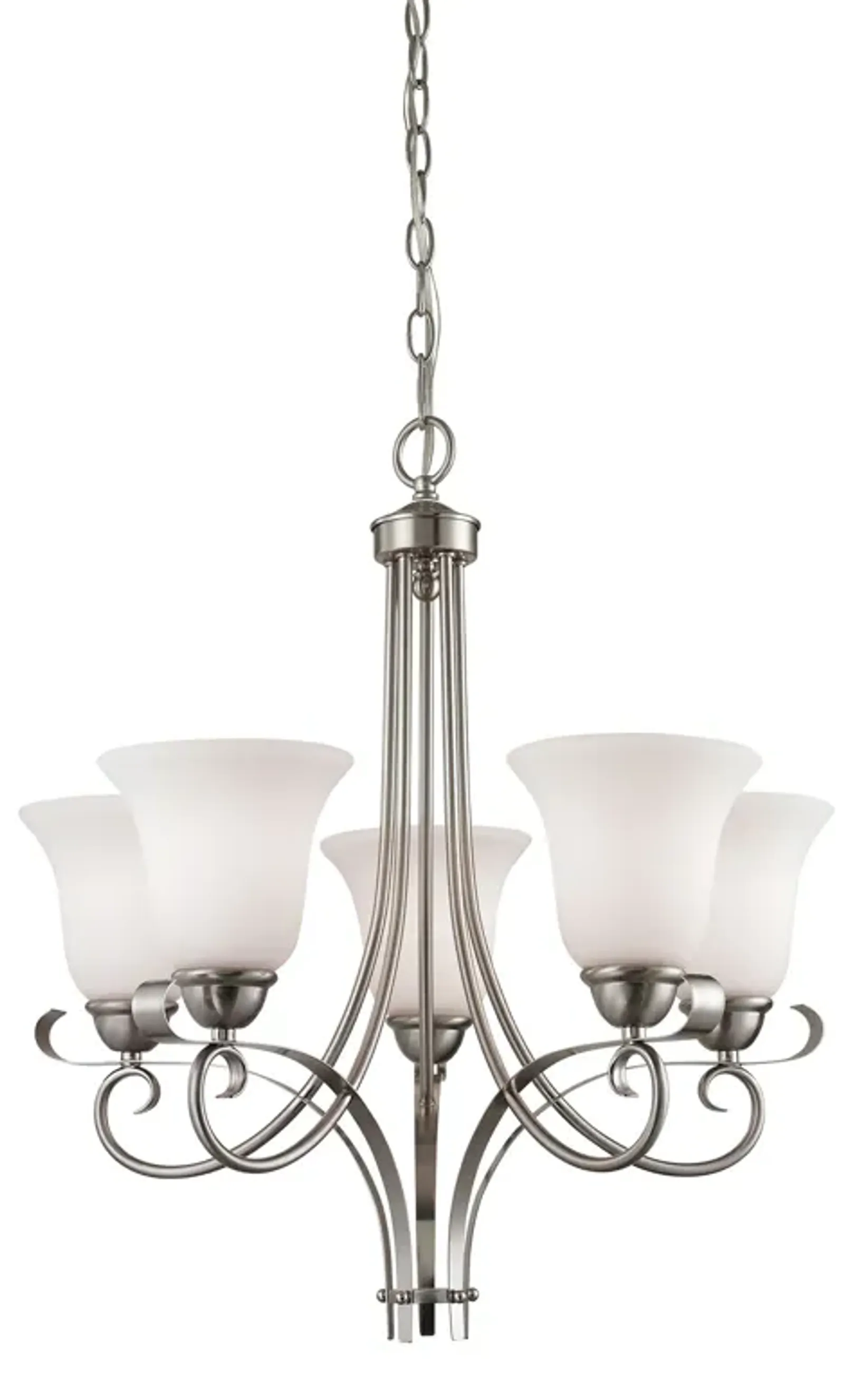 Brighton 22" Wide 5-Light Chandelier - Brushed Nickel