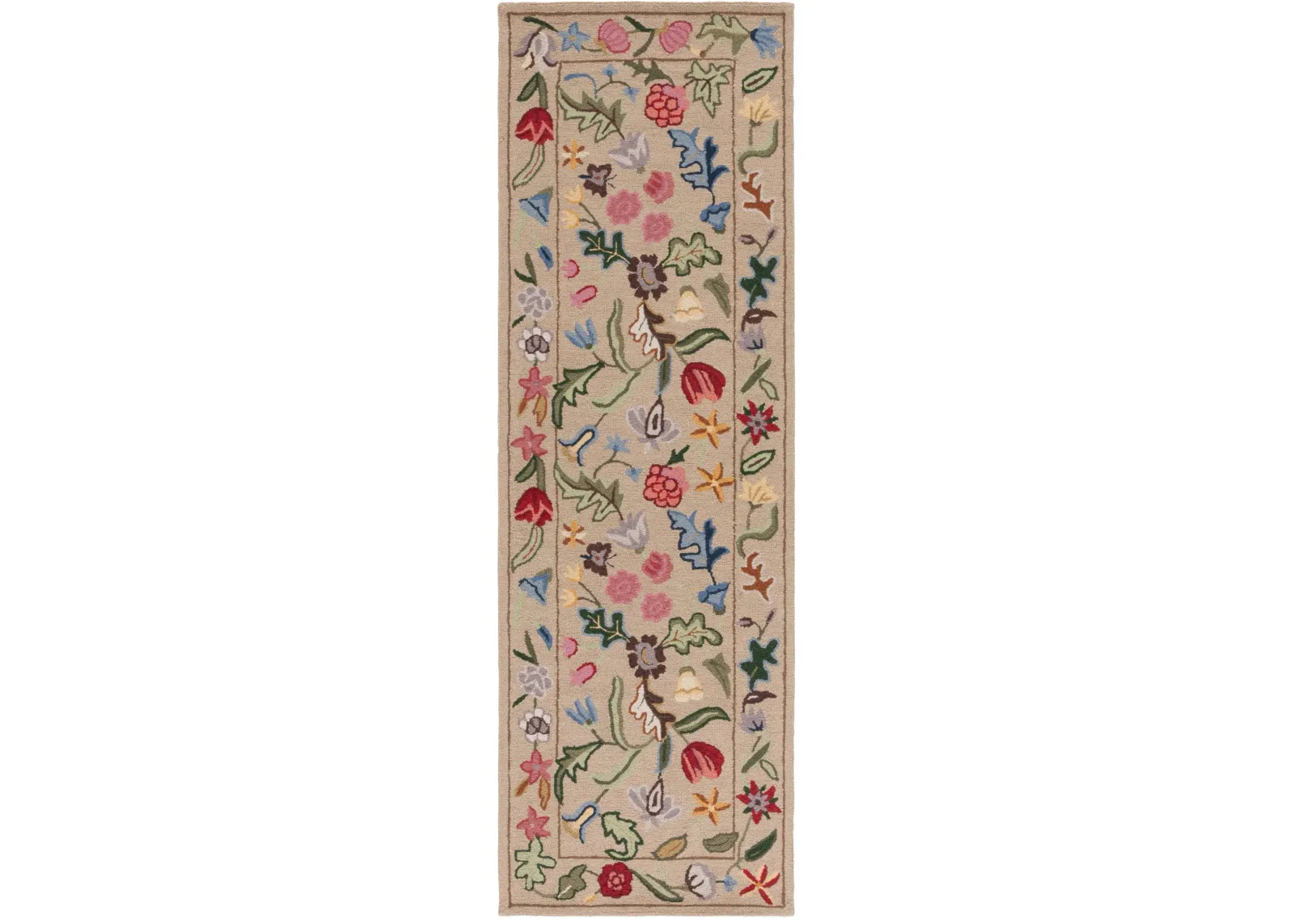 HK335 BEIGE  2'-6' x 8' Runner Rug