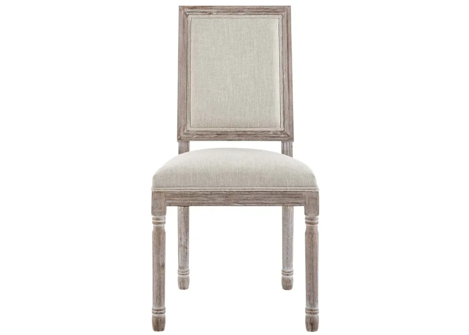 Court Vintage French Upholstered Fabric Dining Side Chair