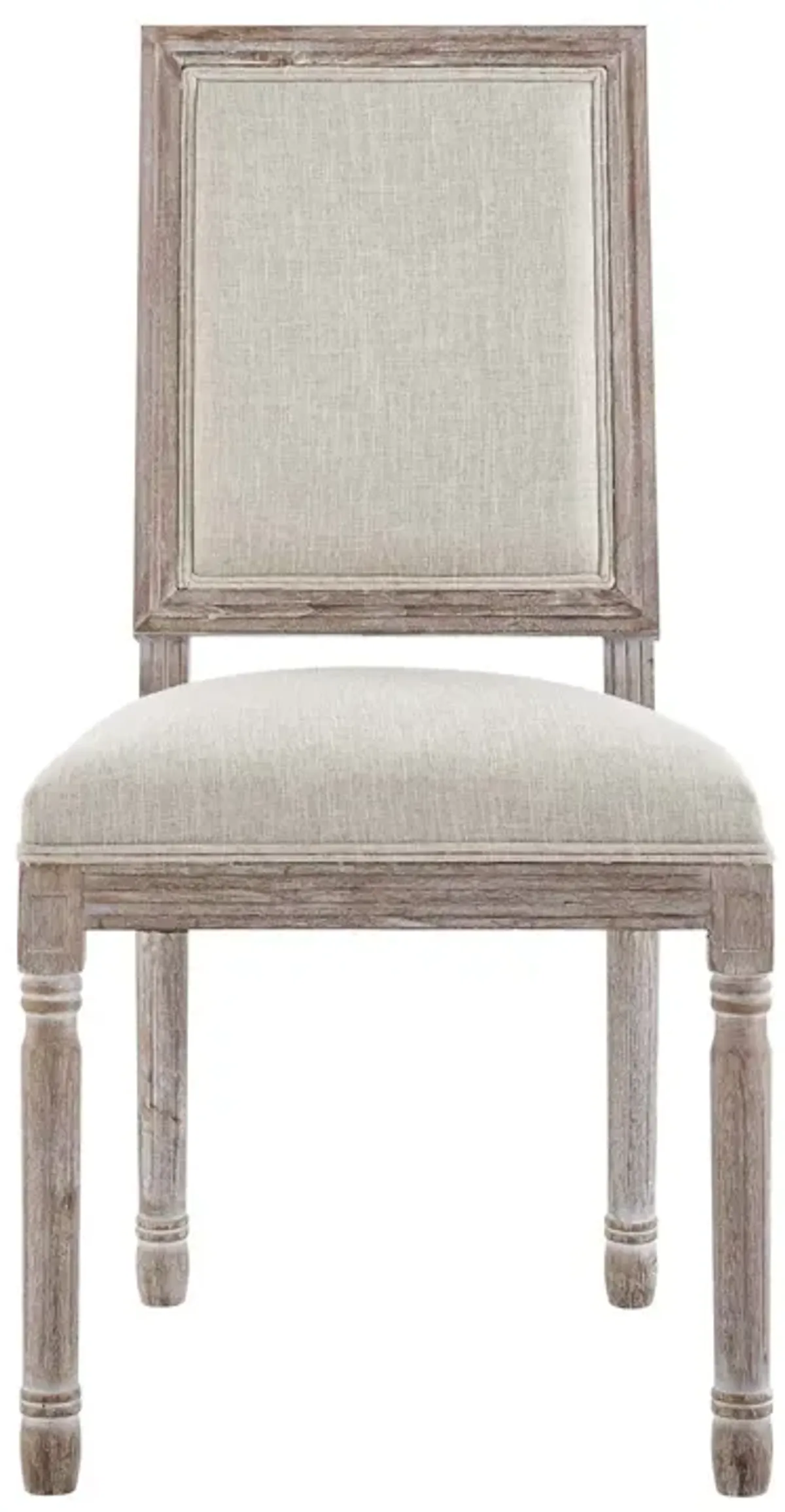 Court Vintage French Upholstered Fabric Dining Side Chair