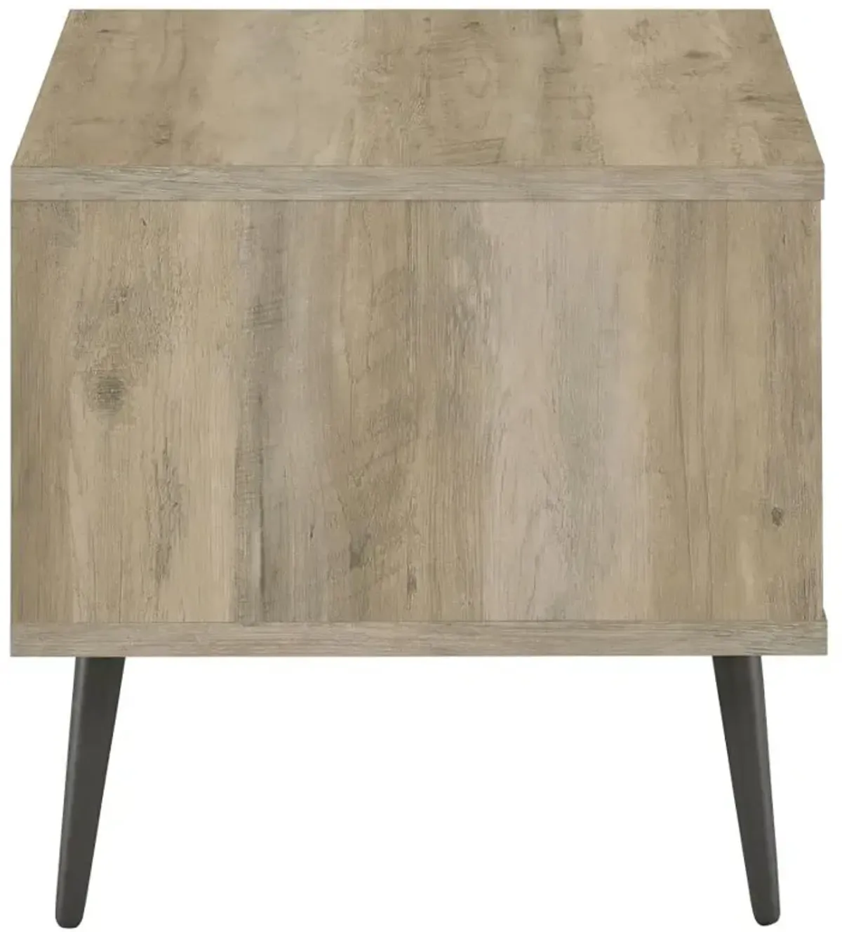 Welsh Square Engineered Wood End Table With Shelf Antique Pine and Grey