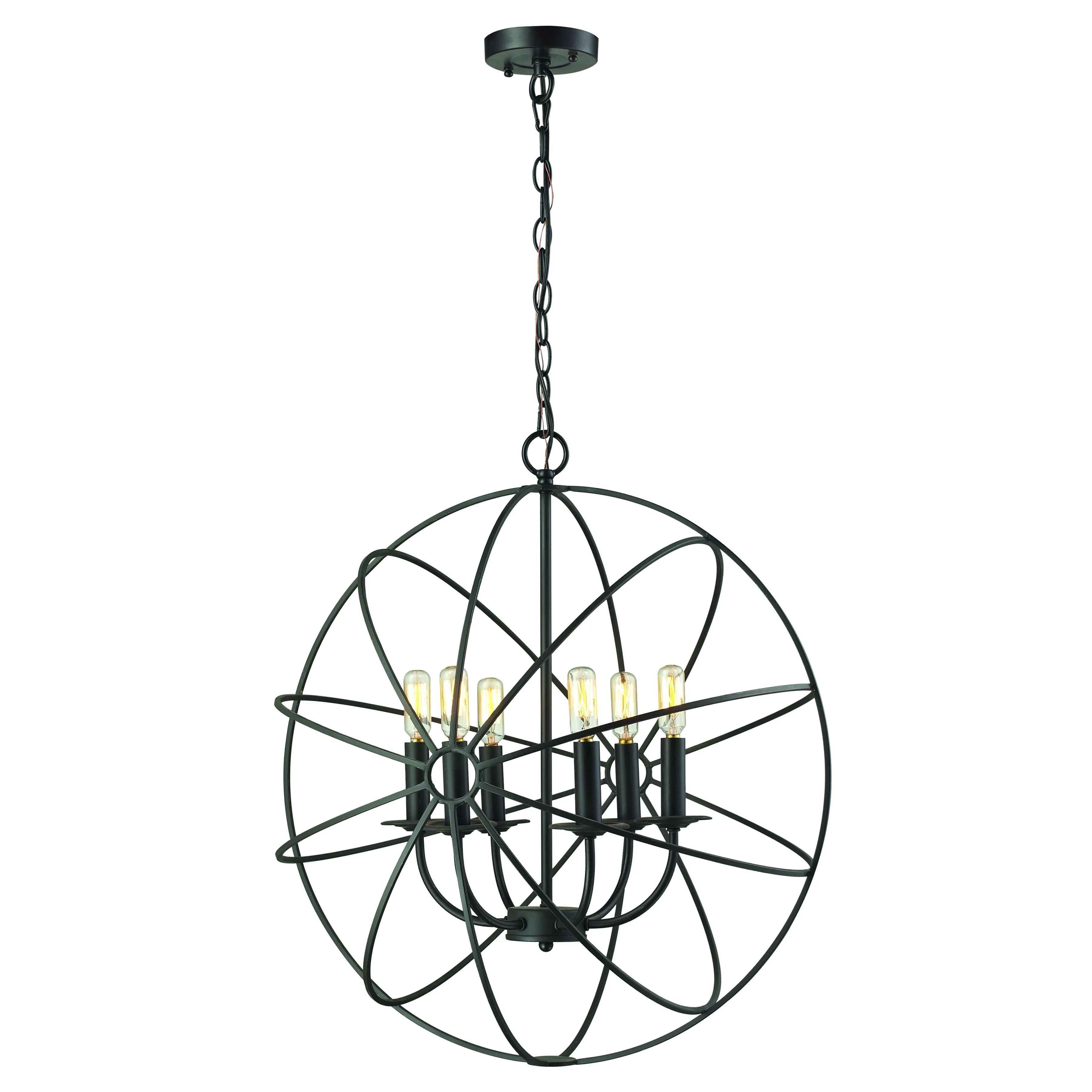 Yardley 23" Wide 6-Light Chandelier - Oil Rubbed Bronze