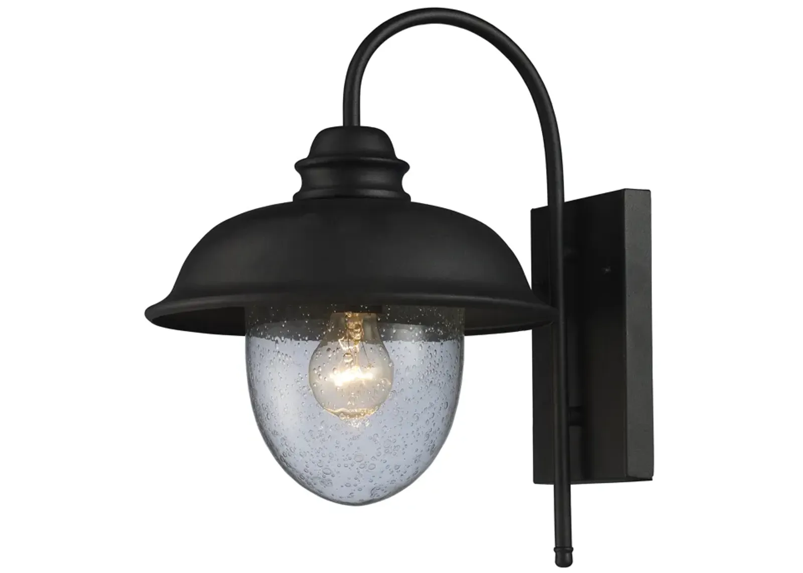 Streetside Cafe 15" High 1-Light Outdoor Sconce - Matte Black