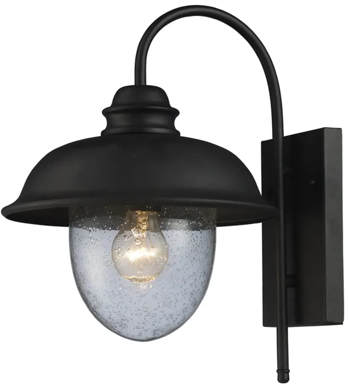 Streetside Cafe 15" High 1-Light Outdoor Sconce - Matte Black