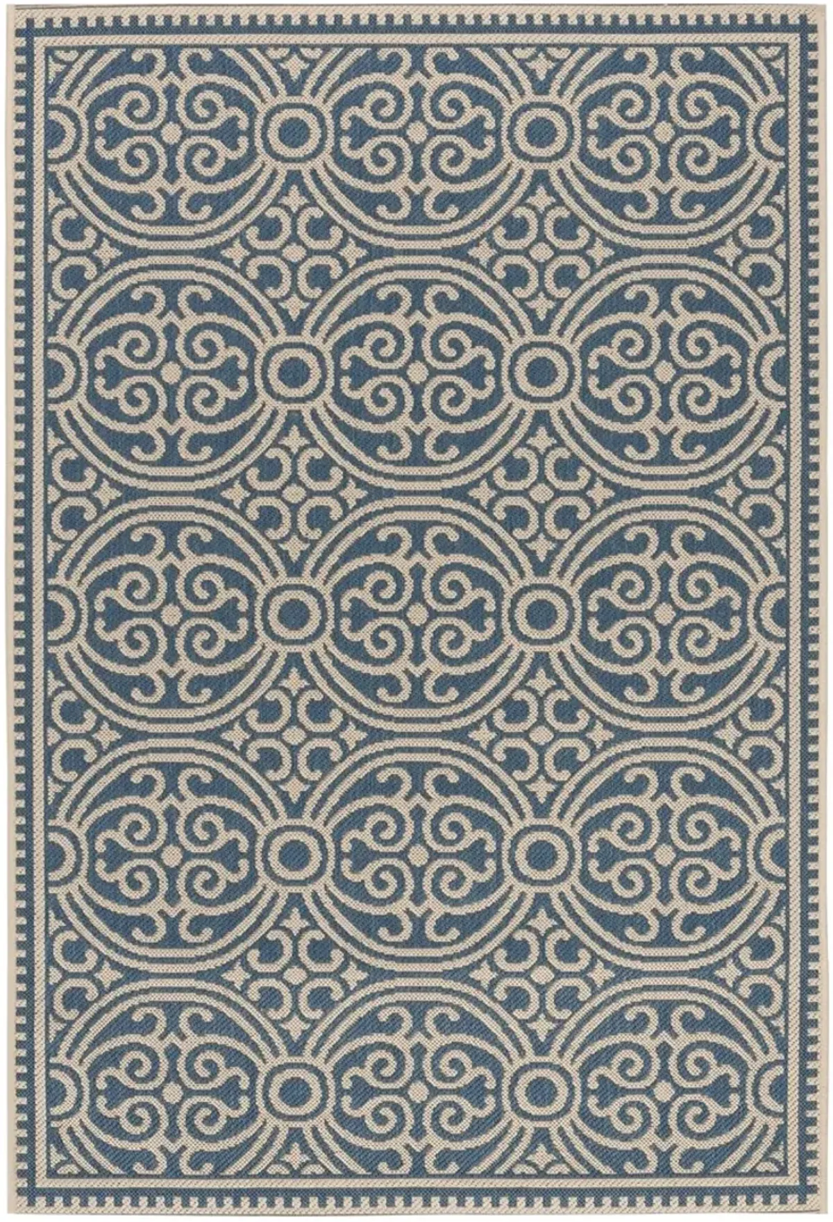 BEACH HOUSE 134 Blue 4' X 4' Square Square Rug