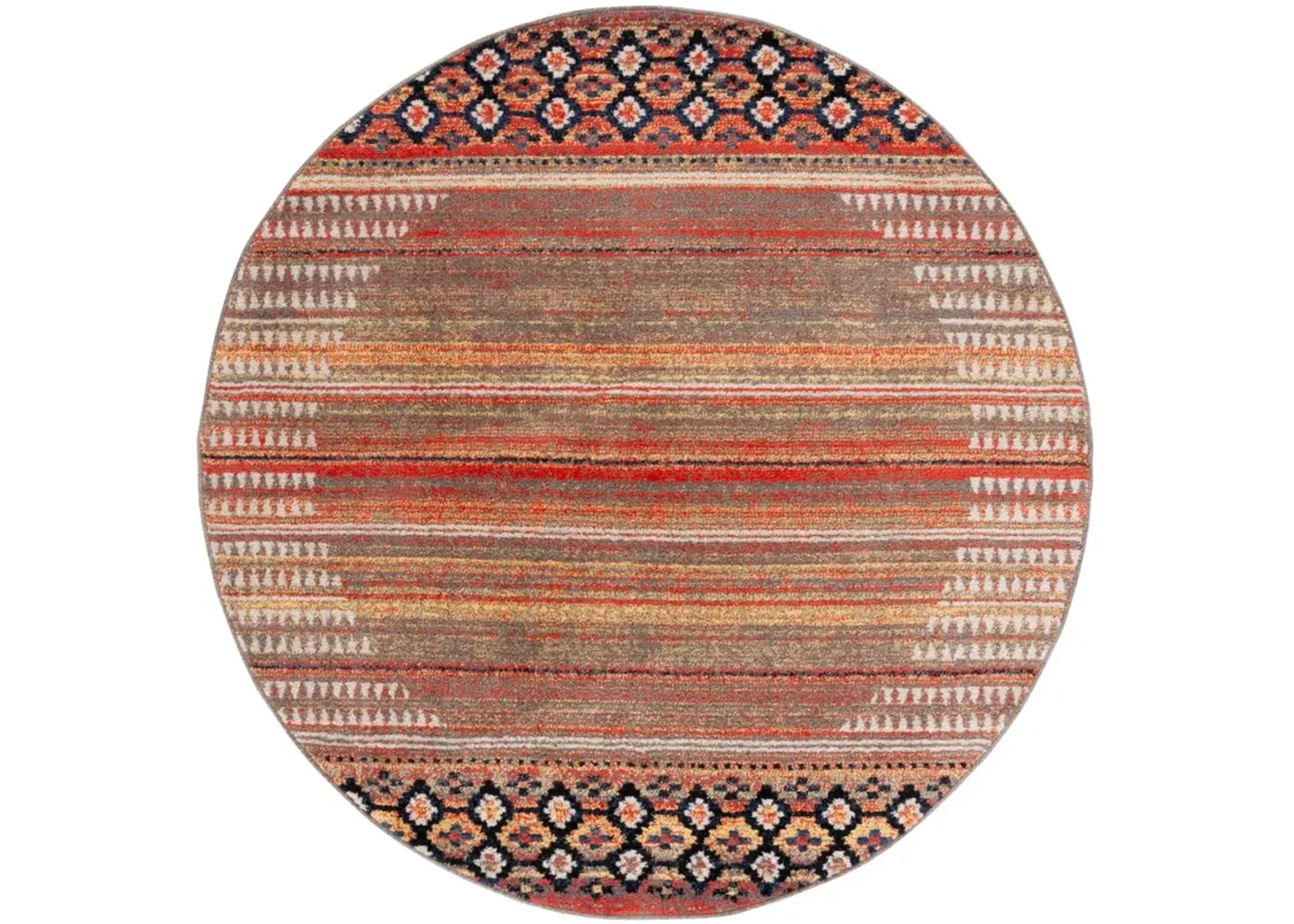 ADIRONDACK 293 RUST  6' x 6' Round Round Rug