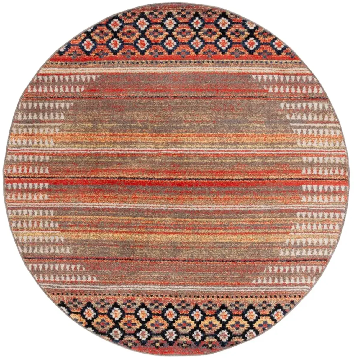 ADIRONDACK 293 RUST  6' x 6' Round Round Rug