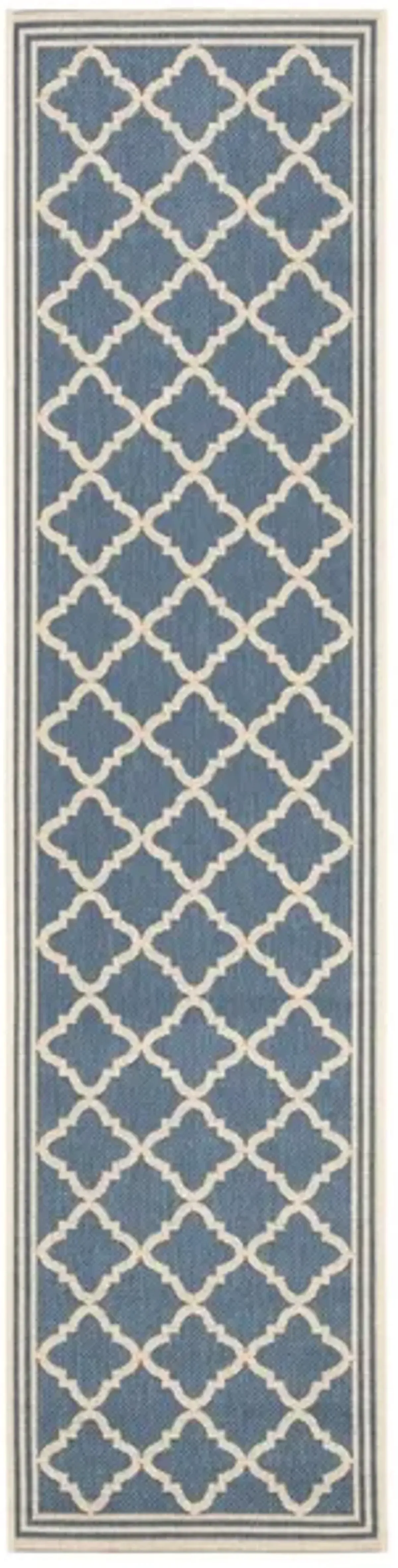 Safavieh BEACH HOUSE Collection BHS121M-210 Blue / Creme 2'-2" X 10'