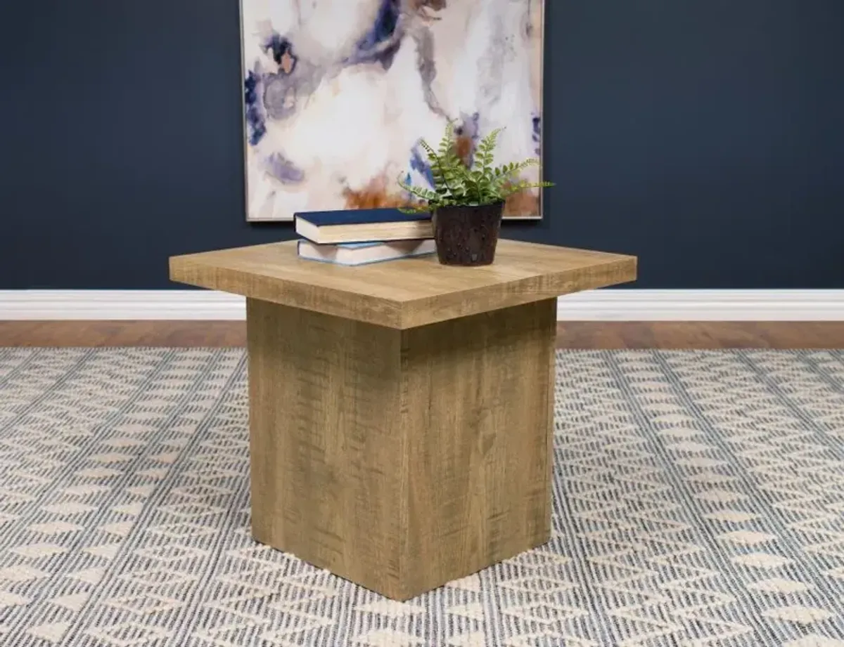 Aaliyah Square Engineered Wood End Table Mango