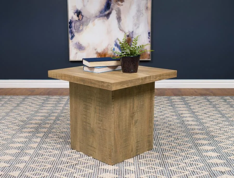 Aaliyah Square Engineered Wood End Table Mango