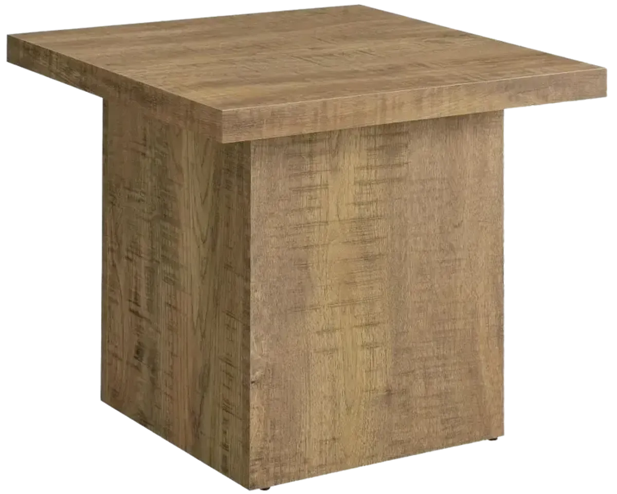 Aaliyah Square Engineered Wood End Table Mango