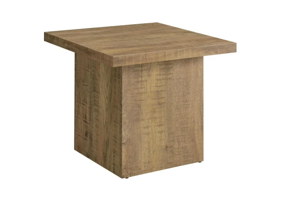 Aaliyah Square Engineered Wood End Table Mango