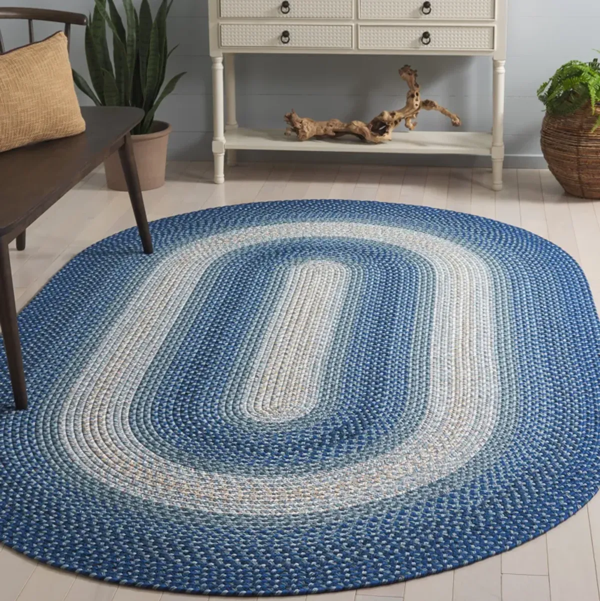 BRAIDED Hand Woven 3' x 5' Oval area rug