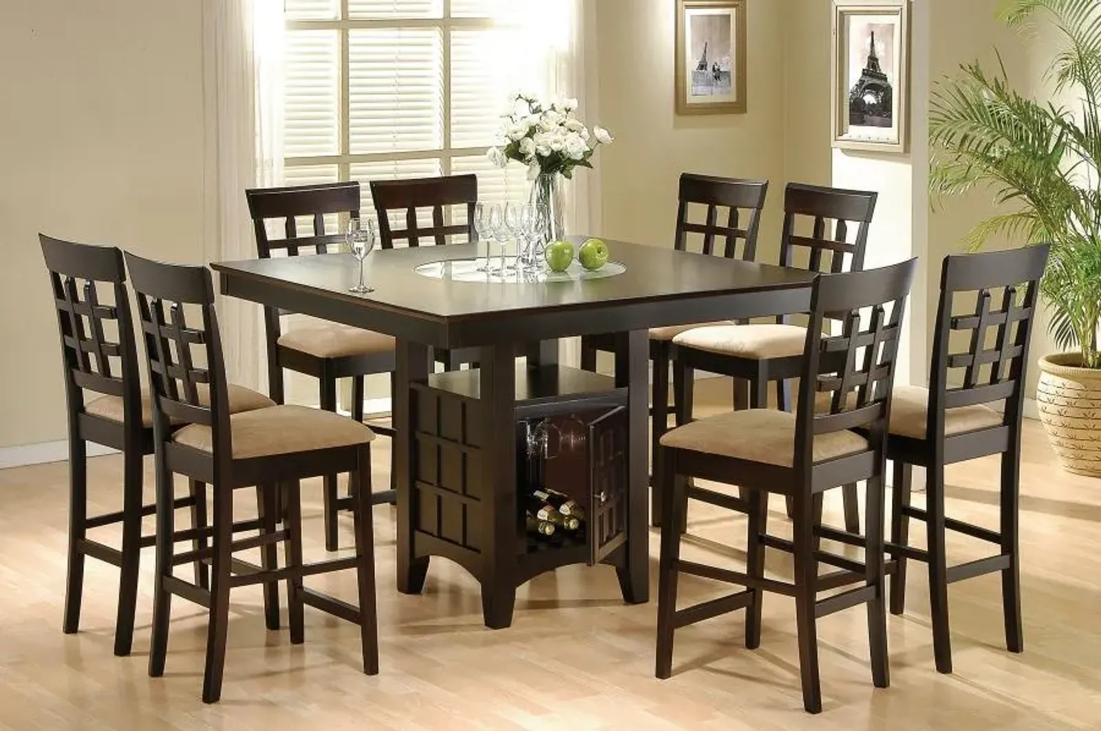 Gabriel 9-piece Square Counter Height Dining Set Cappuccino