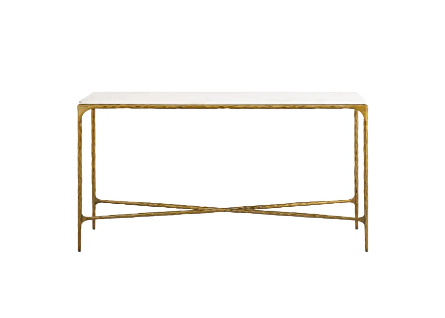 Seville Forged Console Table - Antique Brass