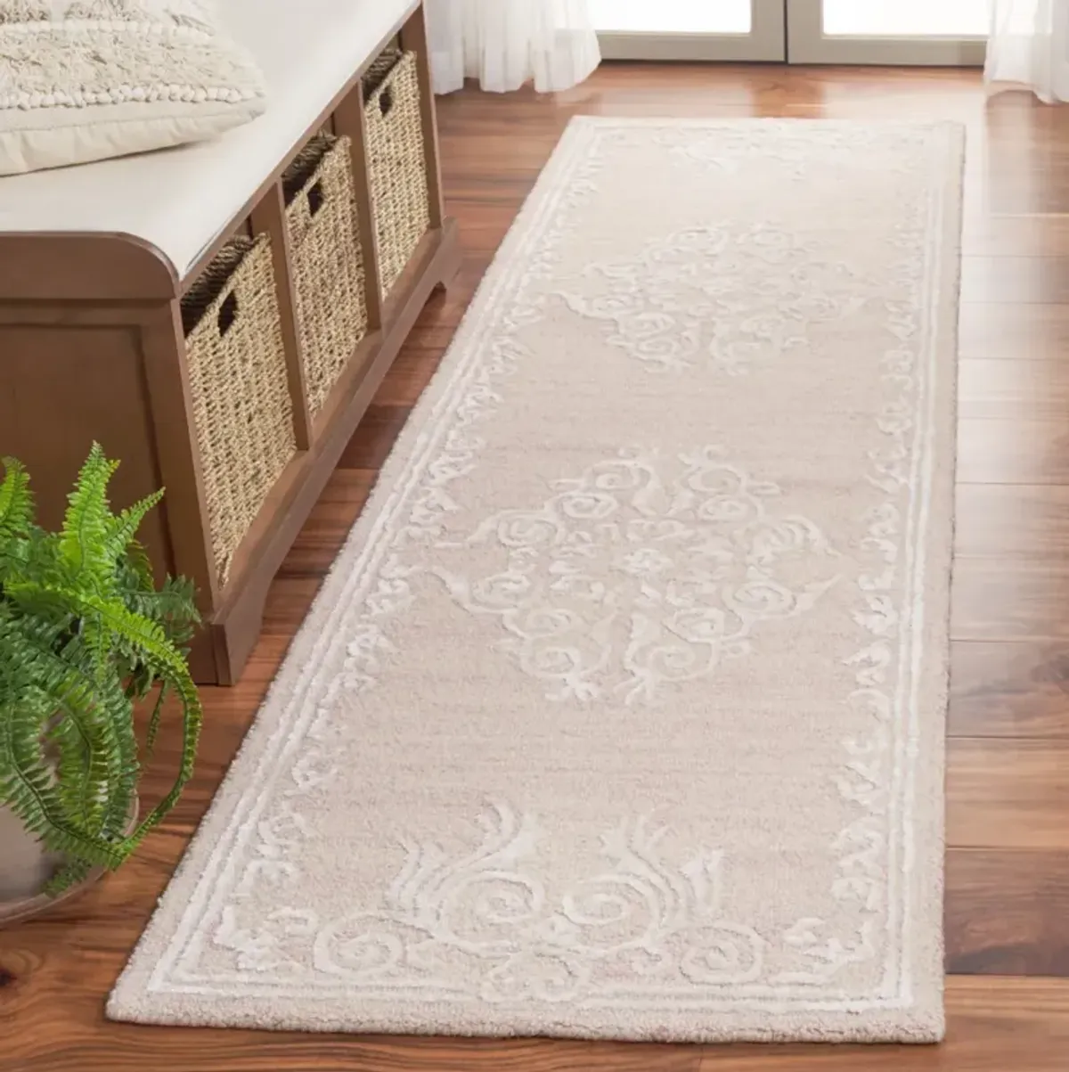 GLAMOUR 604 LIGHT BROWN  2'-3' x 8' Runner Rug