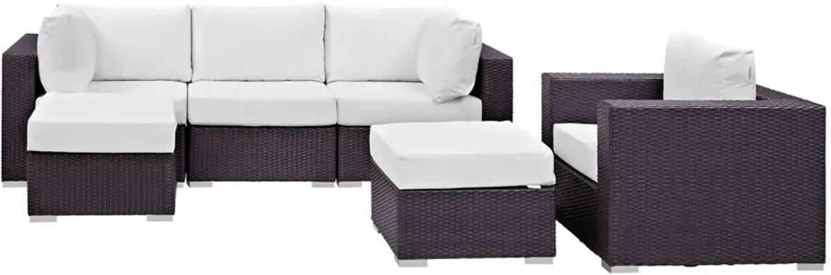 Convene 6 Piece Outdoor Patio Sectional Set