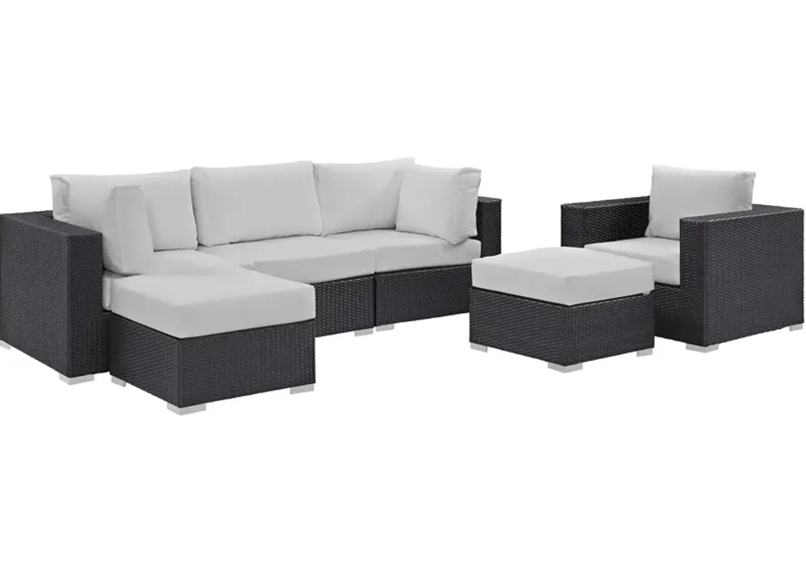 Convene 6 Piece Outdoor Patio Sectional Set