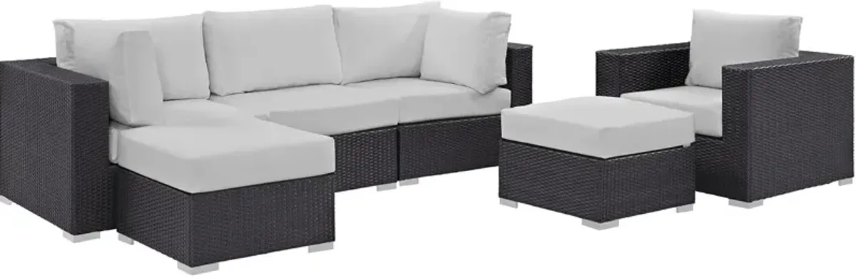 Convene 6 Piece Outdoor Patio Sectional Set