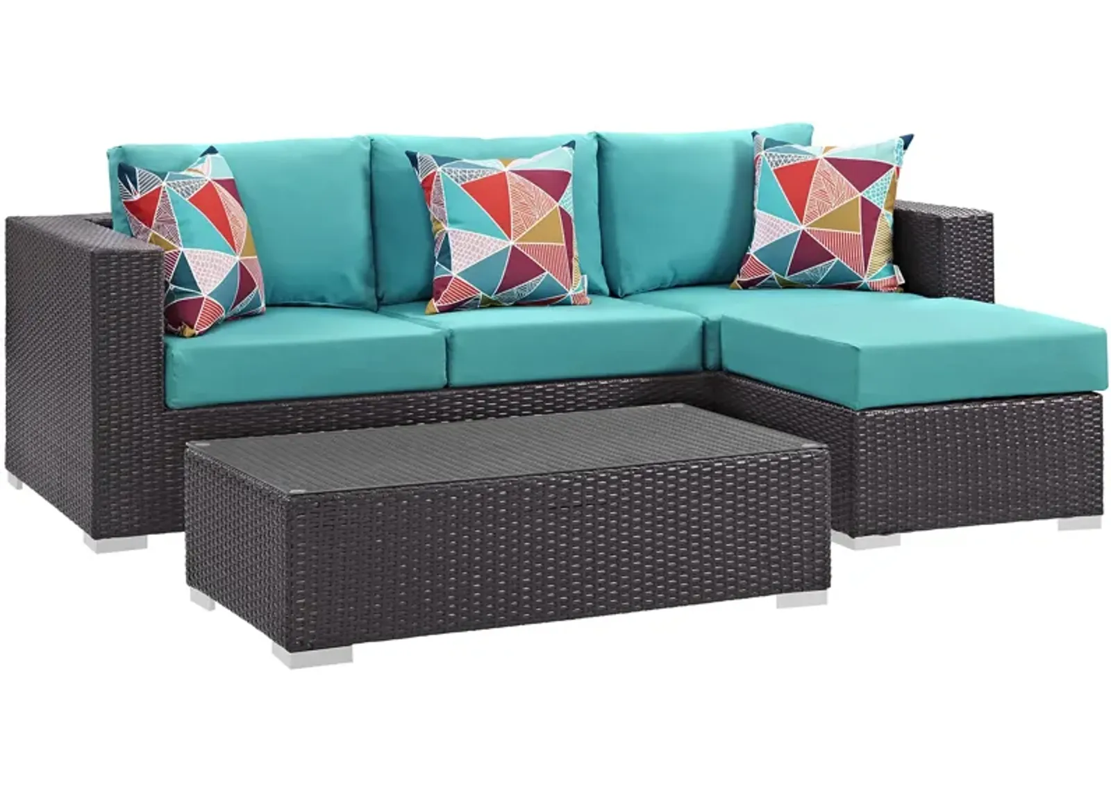 Convene 3 Piece Outdoor Patio Sofa Set