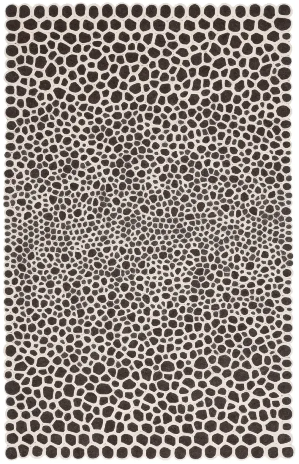 MANHATTAN 475 CHARCOAL  9' x 12' Large Rectangle Rug