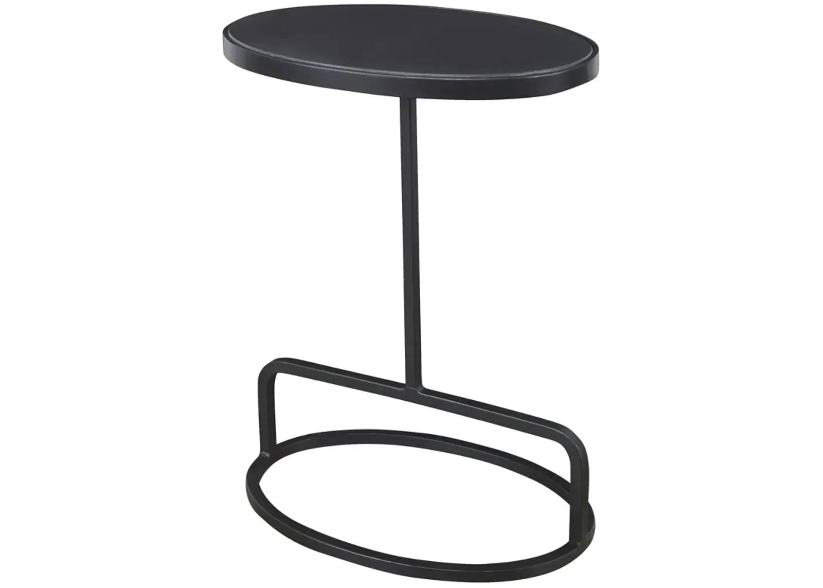 Jessenia Black Marble Accent Table