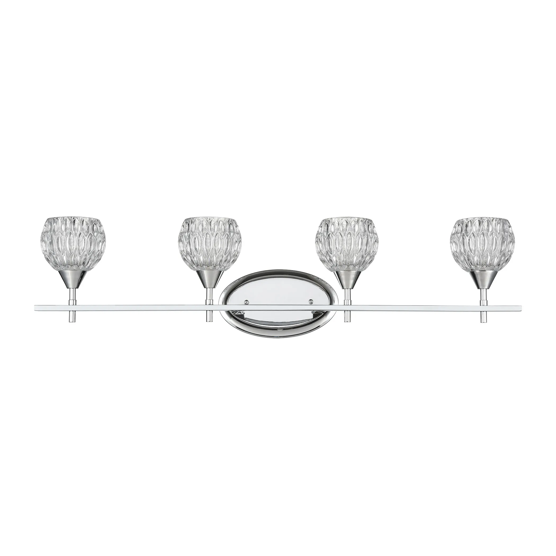 Kersey 34" Wide 4-Light Vanity Light - Polished Chrome